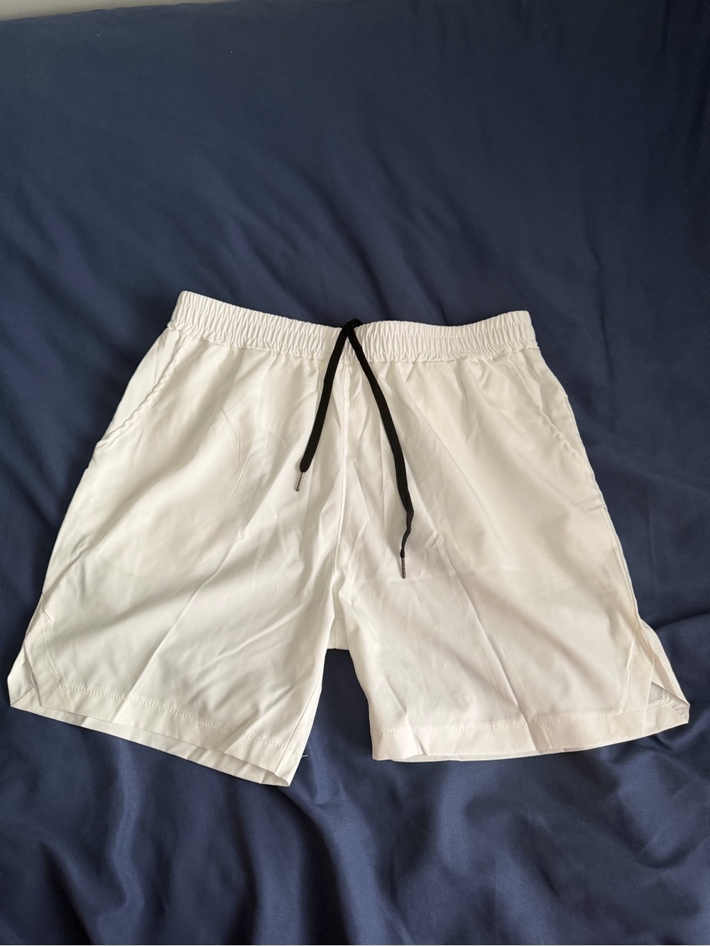 Men’s White Averon FitFlex Athletic Shorts
